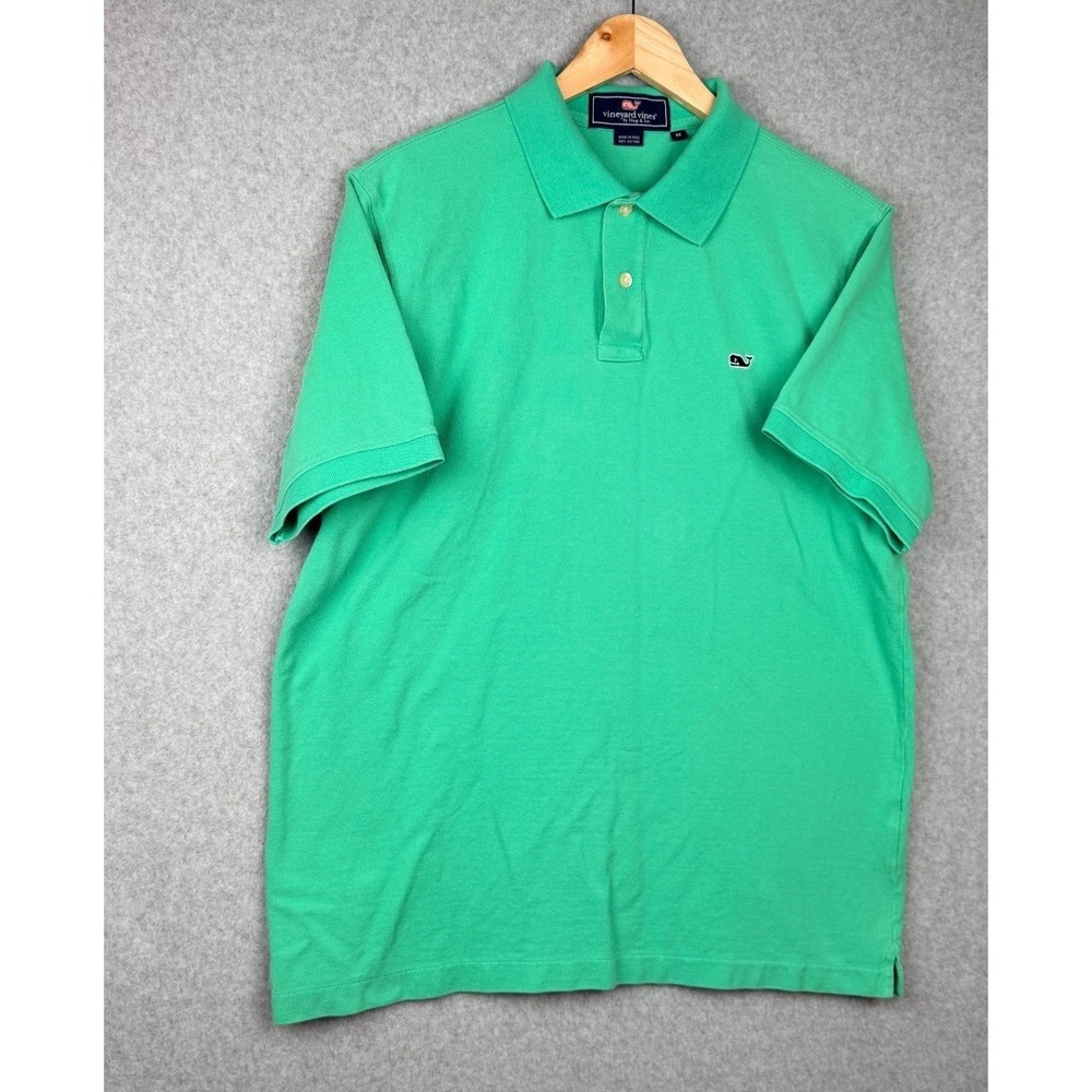 Vineyard Vines Polo Shirt Mens Medium Green Short Sleeve Cotton